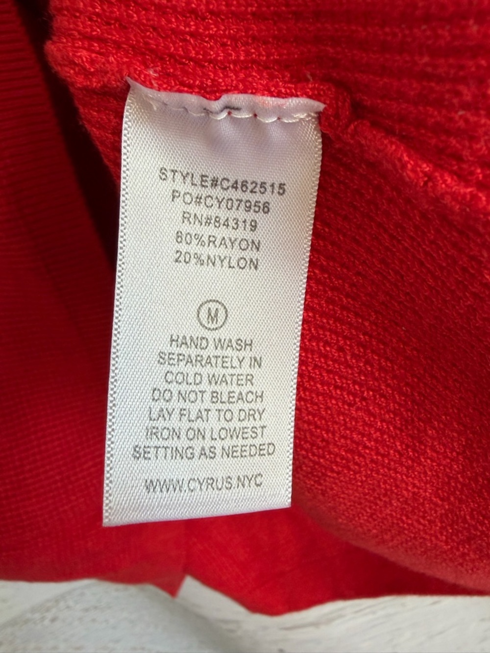 Cyrus Bright Red Short-Sleeve Polo Knit Top - Picture 5 of 6